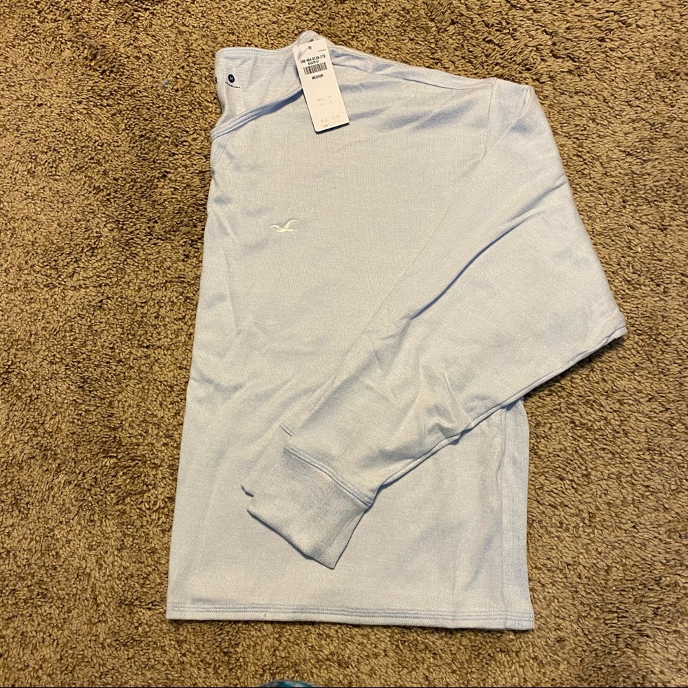 BLUE OVERSIZED COZY SLEEP TOP